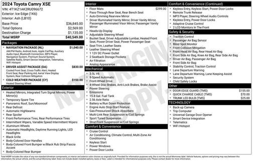 Ice Edge 2024 Toyota Camry XSE