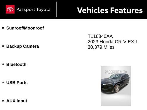 Crystal Black Pearl 2023 Honda CR-V EX-L