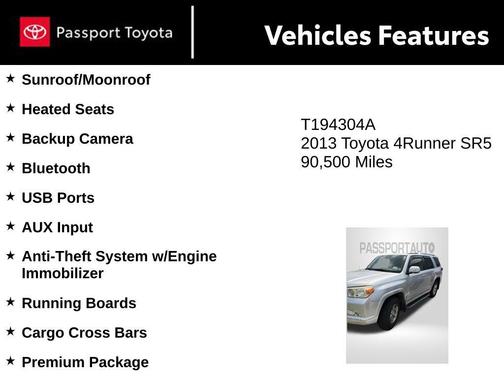 Classic Silver Metallic 2013 Toyota 4Runner SR5
