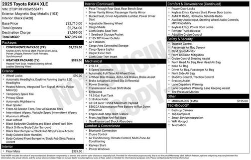 Magnetic Gray Metallic 2025 Toyota RAV4 XLE
