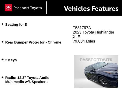 Blueprint 2023 Toyota Highlander XLE