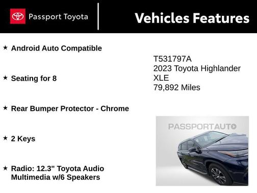 Blueprint 2023 Toyota Highlander XLE