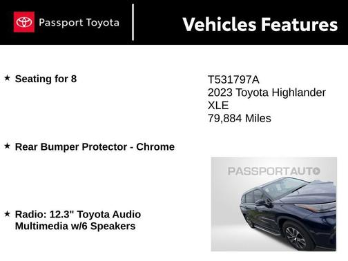 Blueprint 2023 Toyota Highlander XLE
