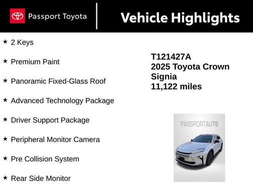 Oxygen White 2025 Toyota Crown Signia Limited