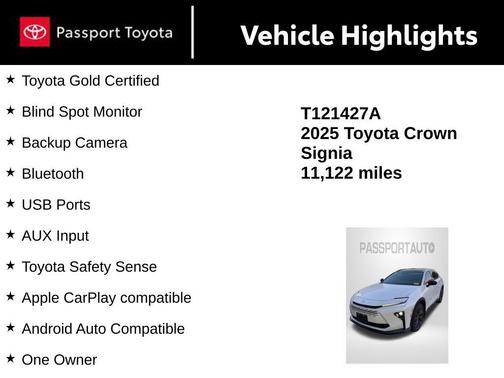 Oxygen White 2025 Toyota Crown Signia Limited