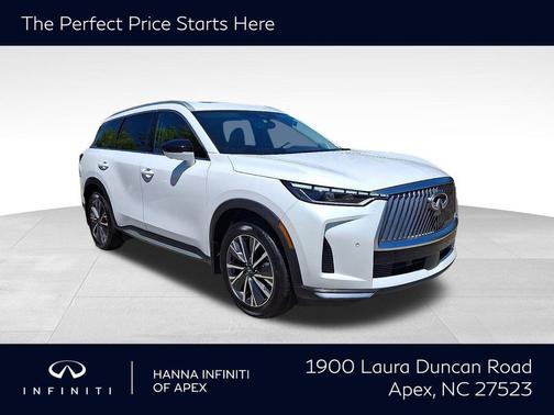 Radiant White 2026 INFINITI QX60 LUXE AWD