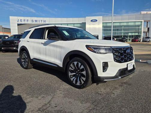 White 2026 Ford Explorer Platinum