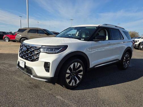 White 2026 Ford Explorer Platinum