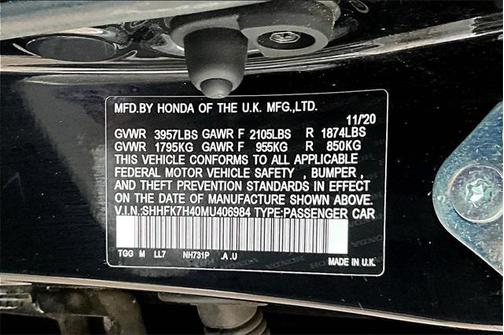 2021 Honda Civic Sport