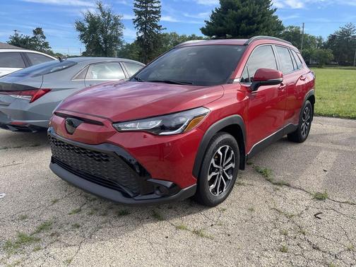 Barcelona Red Metallic 2023 Toyota Corolla Hybrid SE