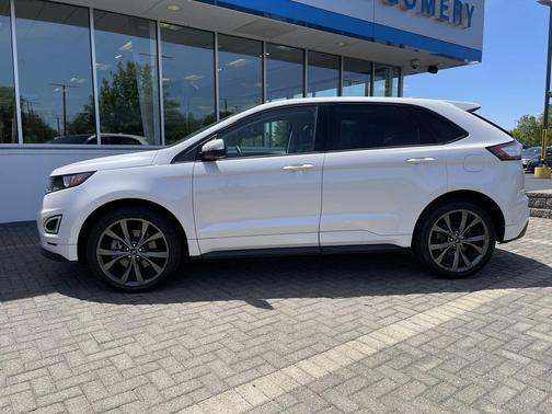 White Platinum Metallic Tri-Coat 2018 Ford Edge Sport
