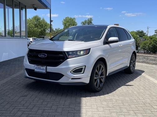 White Platinum Metallic Tri-Coat 2018 Ford Edge Sport
