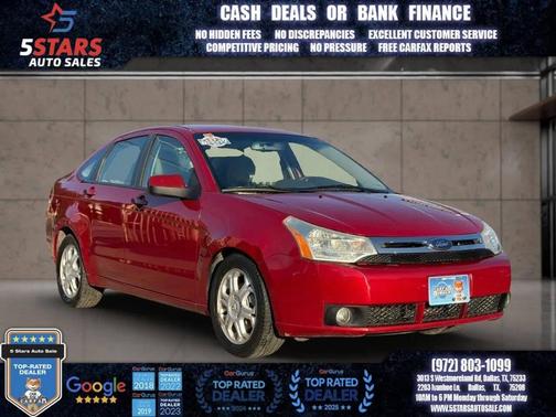 Red 2009 Ford Focus SES