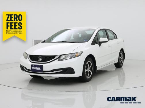 White 2015 Honda Civic SE