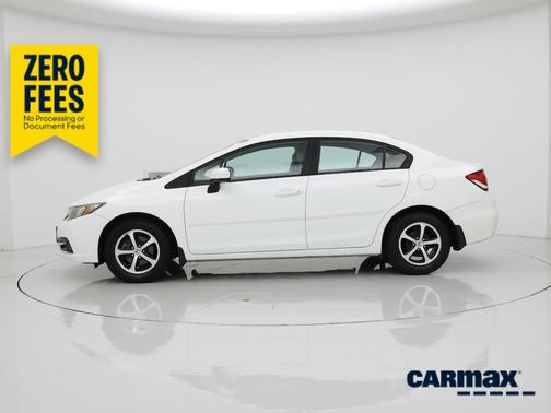 White 2015 Honda Civic SE