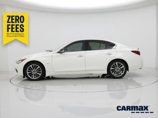 White 2019 INFINITI Q50 Luxe