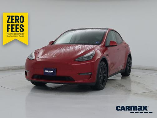 Red 2023 Tesla Model Y Long Range