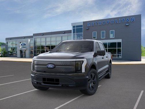 Agate Black Metallic 2025 Ford F-150 Lightning Flash