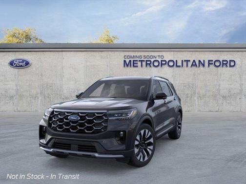 Agate Black Metallic 2026 Ford Explorer Platinum