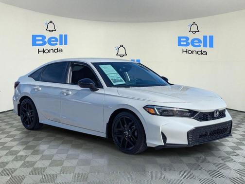 Platinum White Pearl 2025 Honda Civic Sport