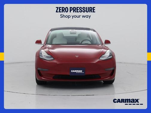 Red 2020 Tesla Model 3 Long Range