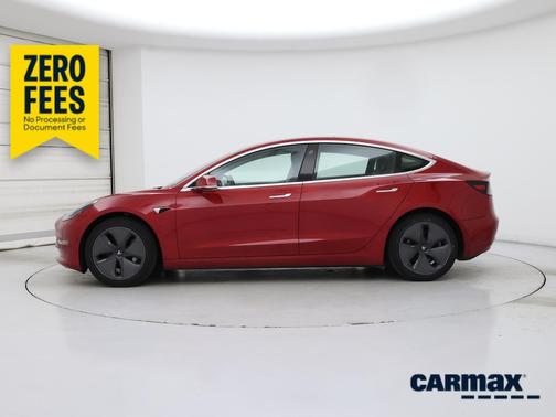 Red 2020 Tesla Model 3 Standard Range Plus