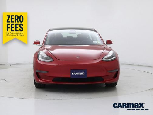 Red 2020 Tesla Model 3 Standard Range Plus
