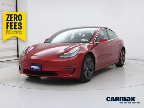 Red 2020 Tesla Model 3 Standard Range Plus