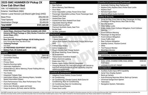 2025 GMC HUMMER EV Pickup 2X