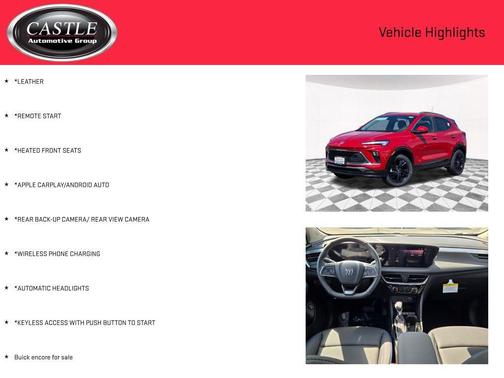 Brilliant Red 2026 Buick Encore GX Sport Touring