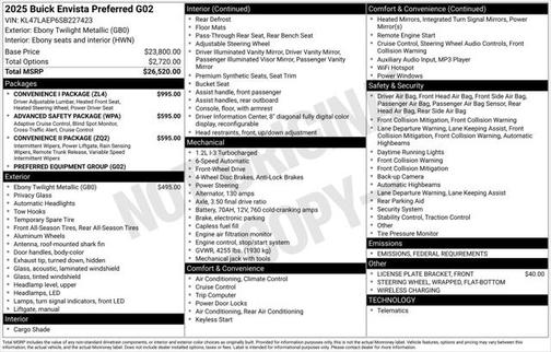 2025 Buick Envista Preferred FWD