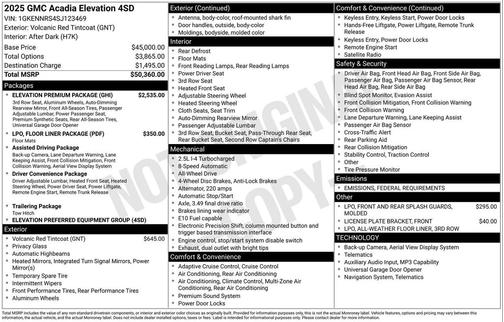 2025 GMC Acadia AWD Elevation