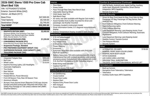 2026 GMC Sierra 1500 Pro