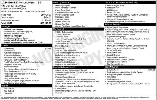 2026 Buick Envision Avenir AWD
