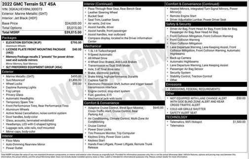 2022 GMC Terrain SLT