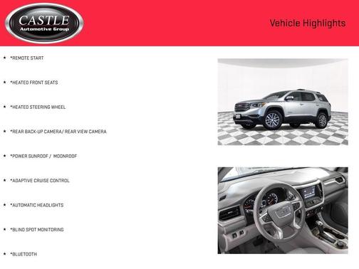 Quicksilver Metallic 2018 GMC Acadia SLE-2