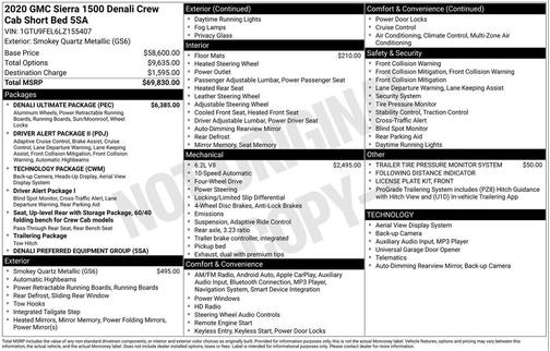 2020 GMC Sierra 1500 Denali