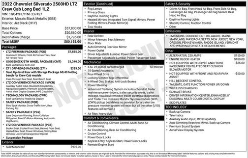 2022 Chevrolet Silverado 2500 LTZ