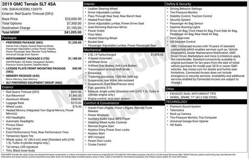 Red Quartz Tintcoat 2019 GMC Terrain SLT