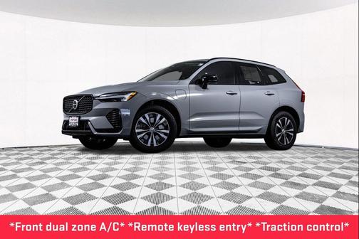 Thunder Grey Metallic 2024 Volvo XC60 Recharge Plug-In Hybrid T8 Core Dark Theme