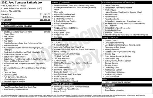 2022 Jeep Compass Latitude Lux