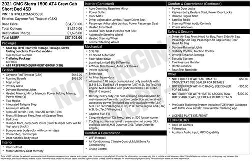 Cayenne Red Tintcoat 2021 GMC Sierra 1500 AT4
