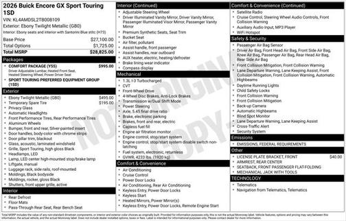 2026 Buick Encore GX Sport Touring