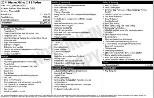 2011 Nissan Altima 2.5 SL
