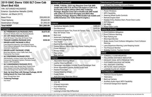 2019 GMC Sierra 1500 SLT