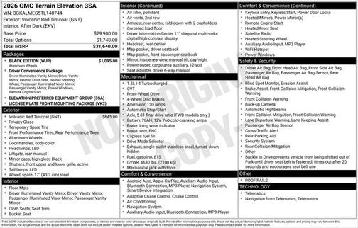 2026 GMC Terrain FWD Elevation