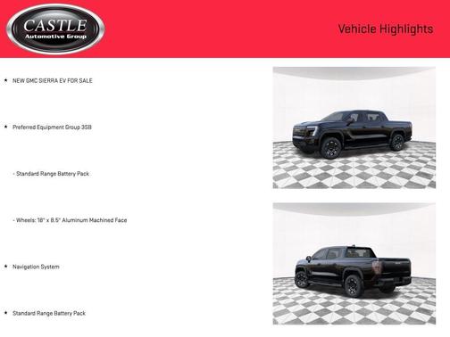 Onyx Black 2026 GMC Sierra EV Standard Range Elevation