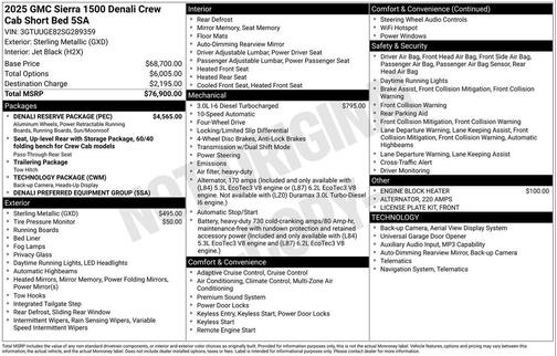 Sterling Metallic 2025 GMC Sierra 1500 Denali