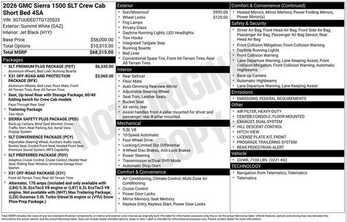 2026 GMC Sierra 1500 SLT