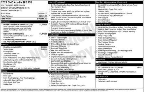 2023 GMC Acadia FWD SLE